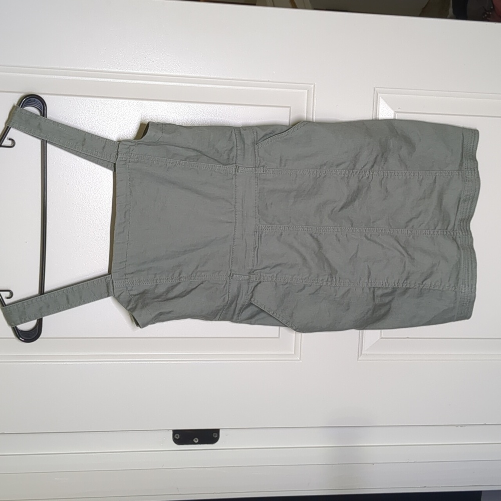 green overall dress